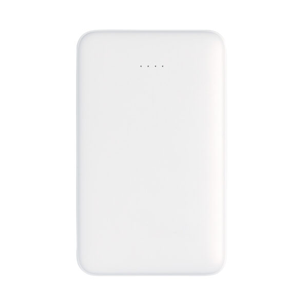 5.000 mAh Pocket Powerbank with integrated cables - White