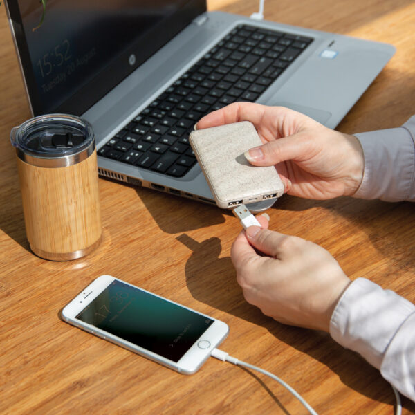 Wheat Straw 5.000 mAh Pocket Powerbank - Chargers & Powerbanks