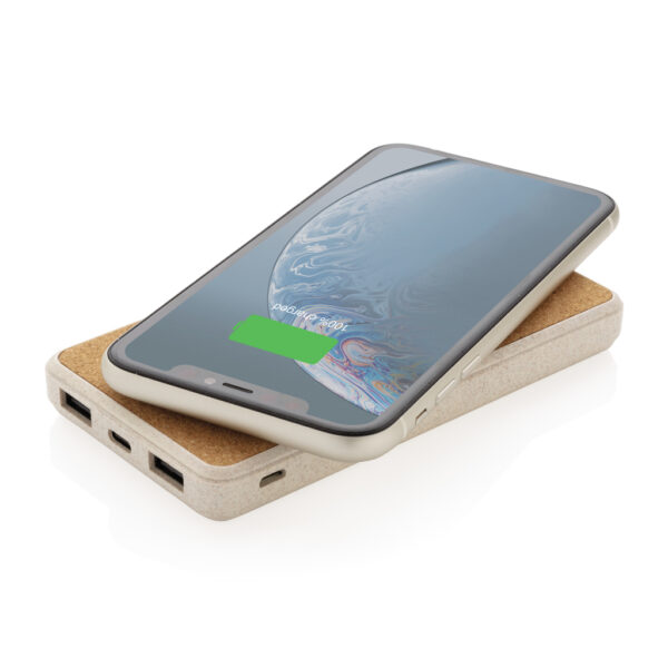 Cork and Wheat Straw 8.000 mAh 5W wireless powerbank - Chargers & Powerbanks