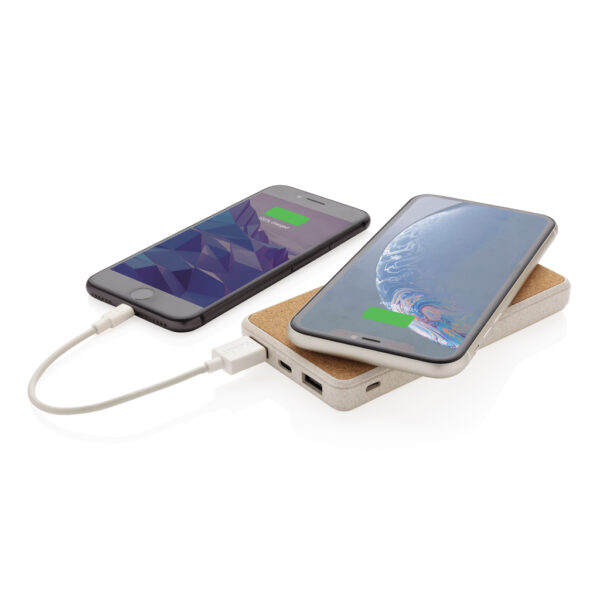 Cork and Wheat Straw 8.000 mAh 5W wireless powerbank - Chargers & Powerbanks