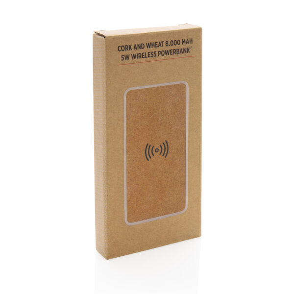 Cork and Wheat Straw 8.000 mAh 5W wireless powerbank - Chargers & Powerbanks