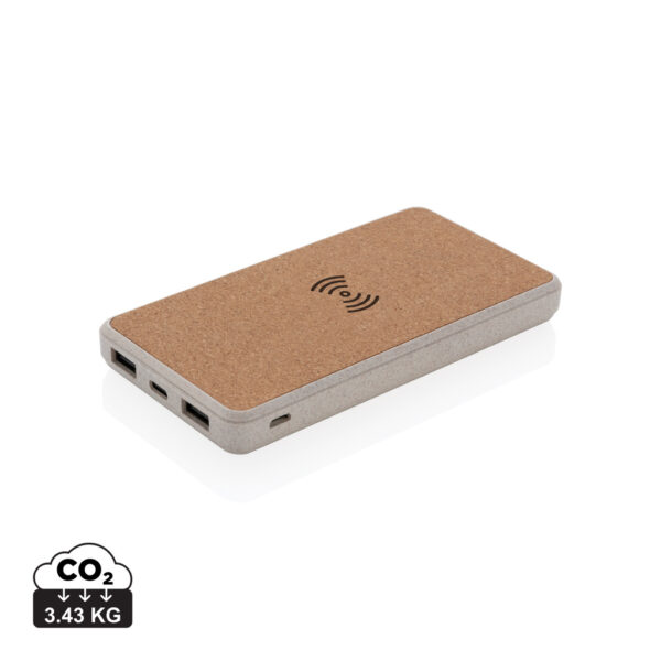 Cork and Wheat Straw 8.000 mAh 5W wireless powerbank - Chargers & Powerbanks