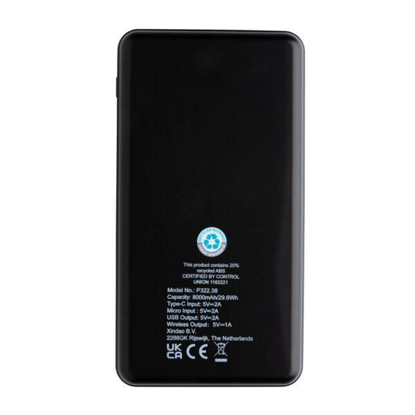 RCS recycled plastic 8000 mAh Wireless Powerbank - Chargers & Powerbanks