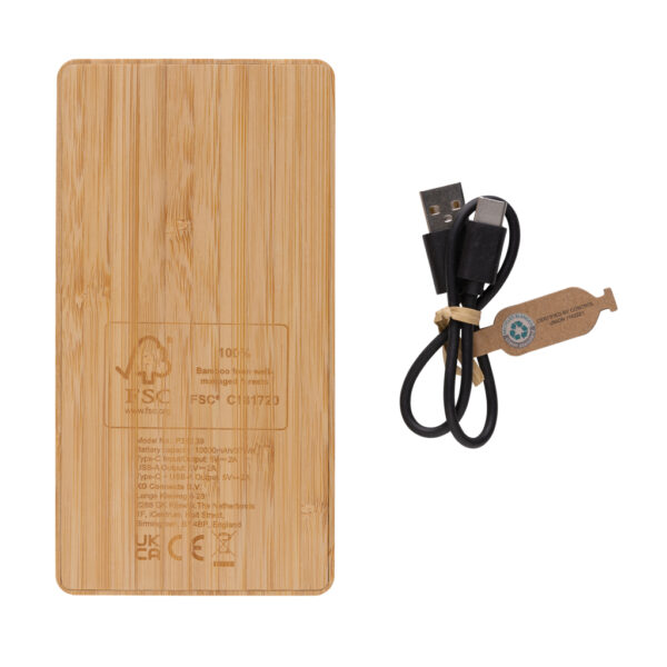 Sunwick 10.000 mAh Bamboo solar powerbank - Chargers & Powerbanks