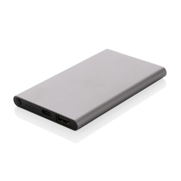 RCS recycled plastic/aluminum 4000 mah powerbank with type C - Anthracite