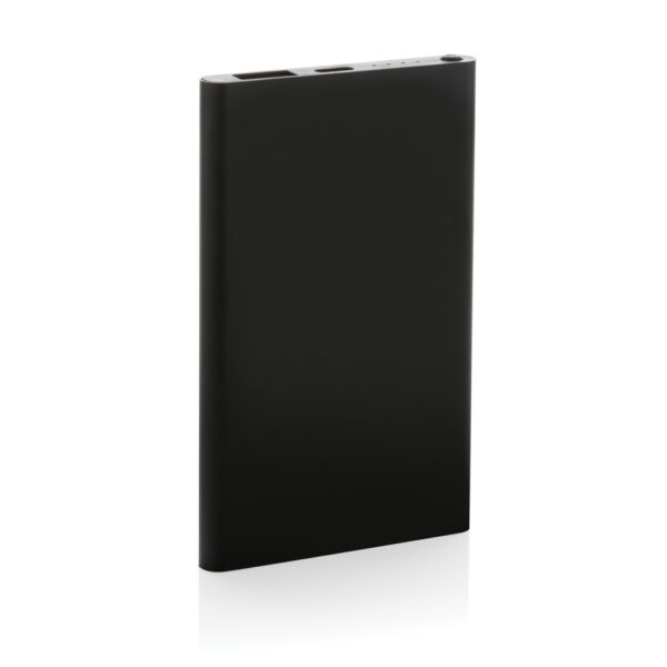 RCS recycled plastic/aluminum 4000 mah powerbank with type C - Black