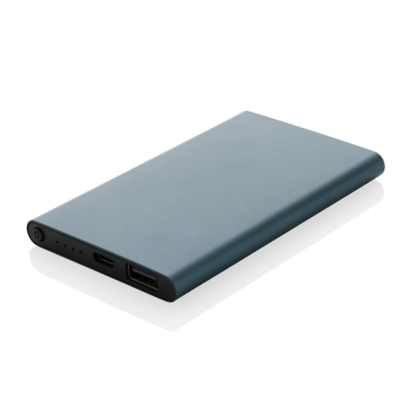 RCS recycled plastic/aluminum 4000 mah powerbank with type C - Blue