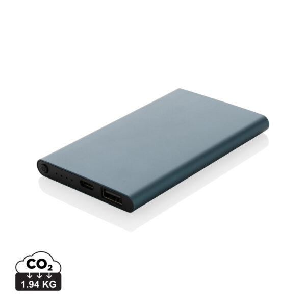 RCS recycled plastic/aluminum 4000 mah powerbank with type C - Blue