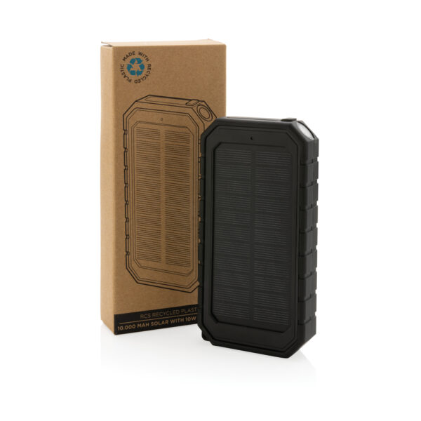 RCS recycled plastic Solar powerbank with 10W Wireless - Chargers & Powerbanks