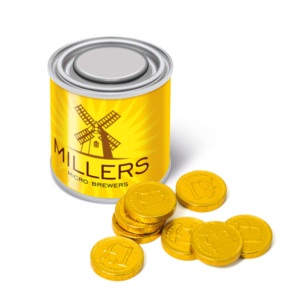 Small Paint Tin - Chocolate Coins - Sweets & Chocolate