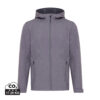 Iqoniq Makalu men recycled polyester soft shell jacket - Vulcano Heather Grey