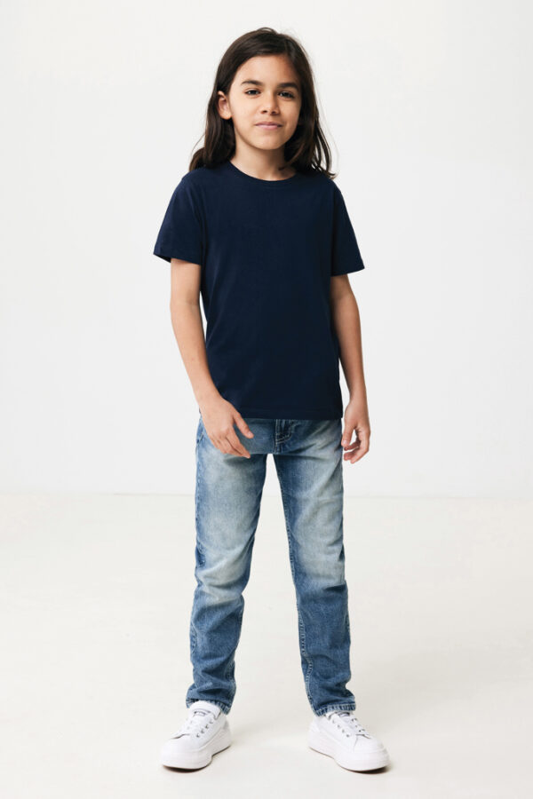 Iqoniq Koli kids lightweight recycled cotton t-shirt - Navy