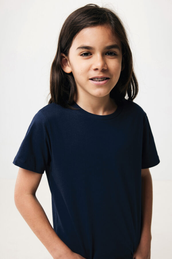 Iqoniq Koli kids lightweight recycled cotton t-shirt - Navy