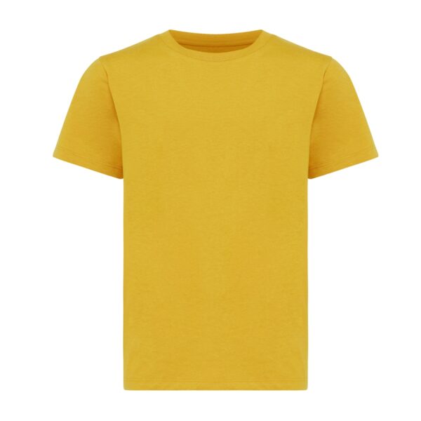 Iqoniq Koli kids lightweight recycled cotton t-shirt - Ochre Yellow