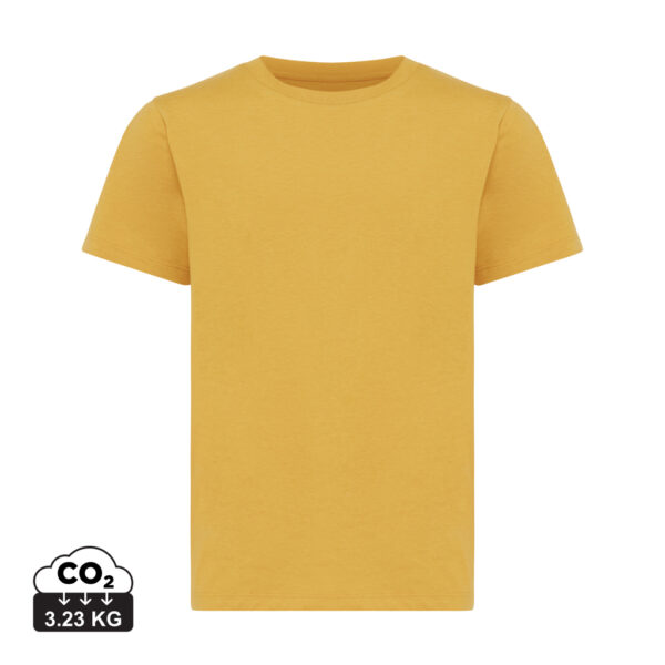 Iqoniq Koli kids lightweight recycled cotton t-shirt - Ochre Yellow