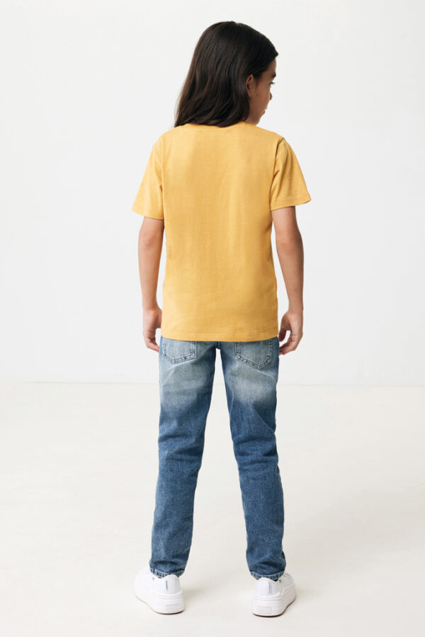 Iqoniq Koli kids lightweight recycled cotton t-shirt - Ochre Yellow