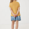 Iqoniq Koli kids lightweight recycled cotton t-shirt - Ochre Yellow