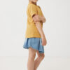 Iqoniq Koli kids lightweight recycled cotton t-shirt - Ochre Yellow