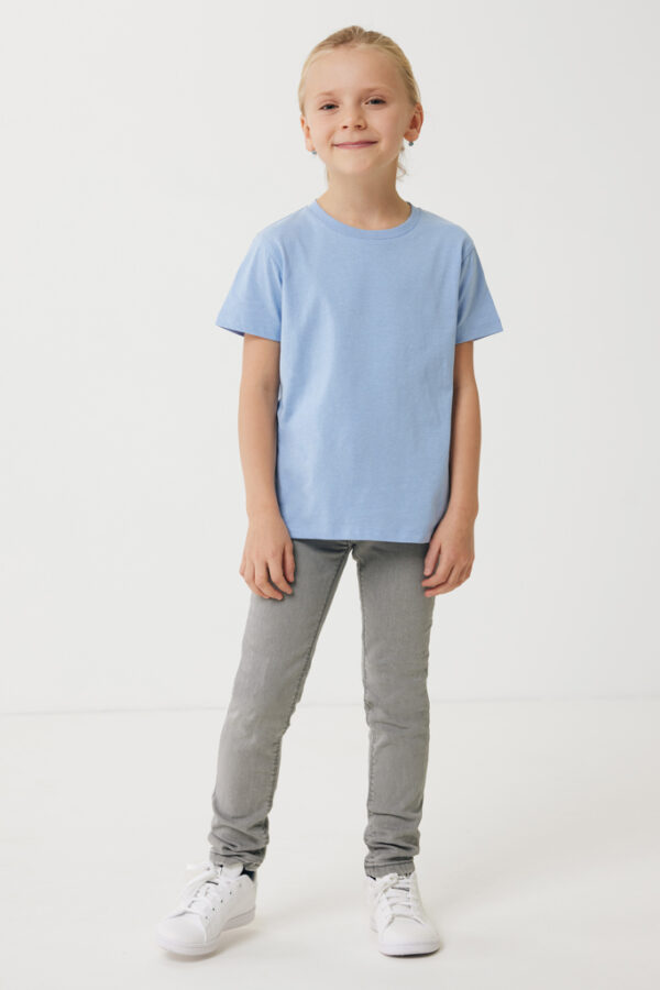 Iqoniq Koli kids lightweight recycled cotton t-shirt - Sky Blue