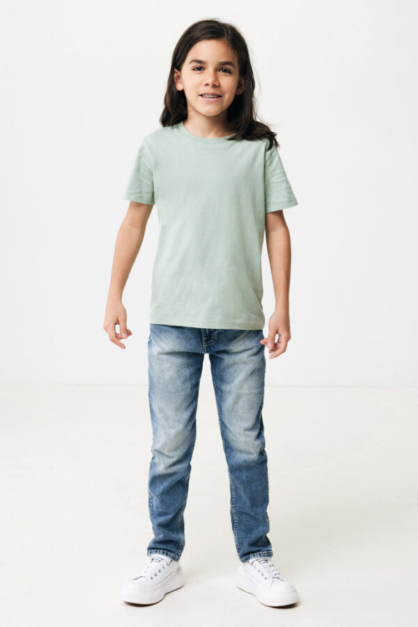 Iqoniq Koli kids lightweight recycled cotton t-shirt - Iceberg Green