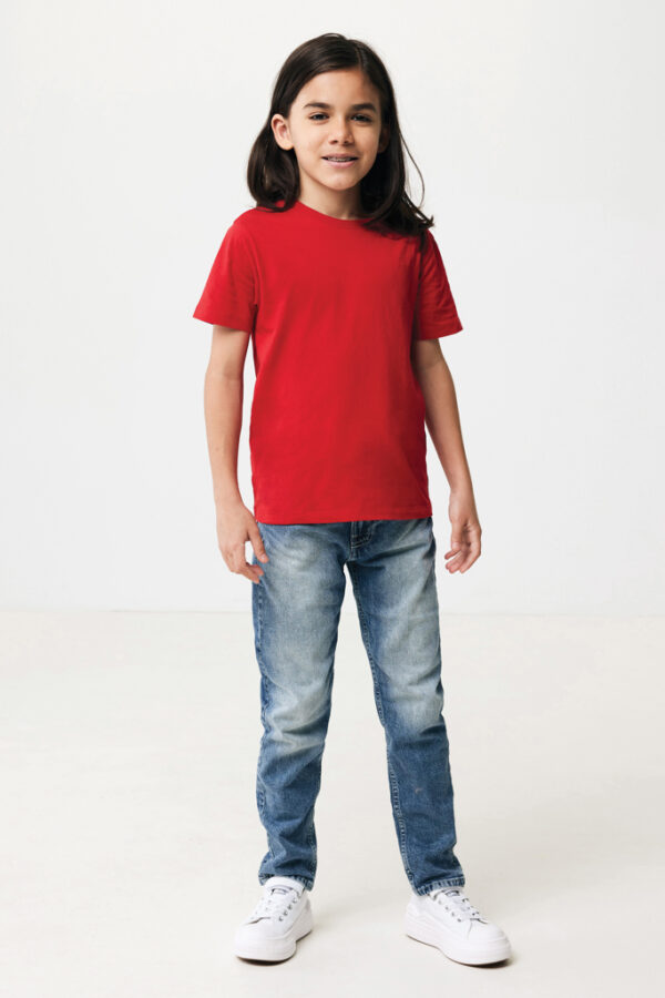 Iqoniq Koli kids lightweight recycled cotton t-shirt - Red