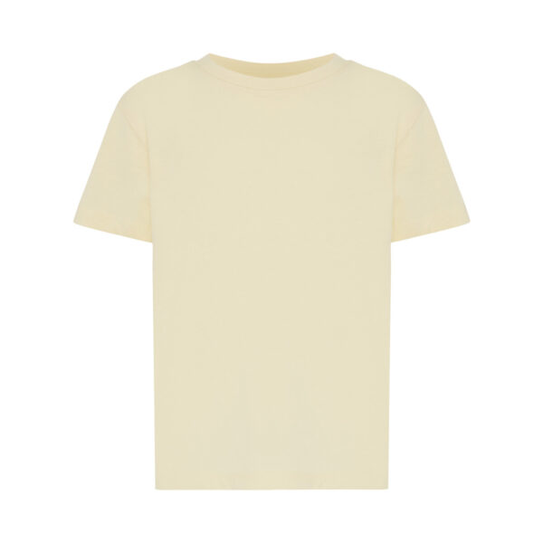 Iqoniq Koli kids lightweight recycled cotton t-shirt - Cream Yellow