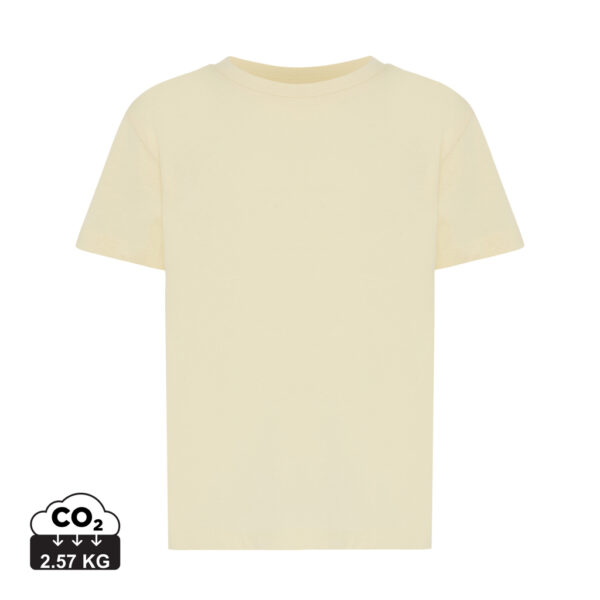 Iqoniq Koli kids lightweight recycled cotton t-shirt - Cream Yellow