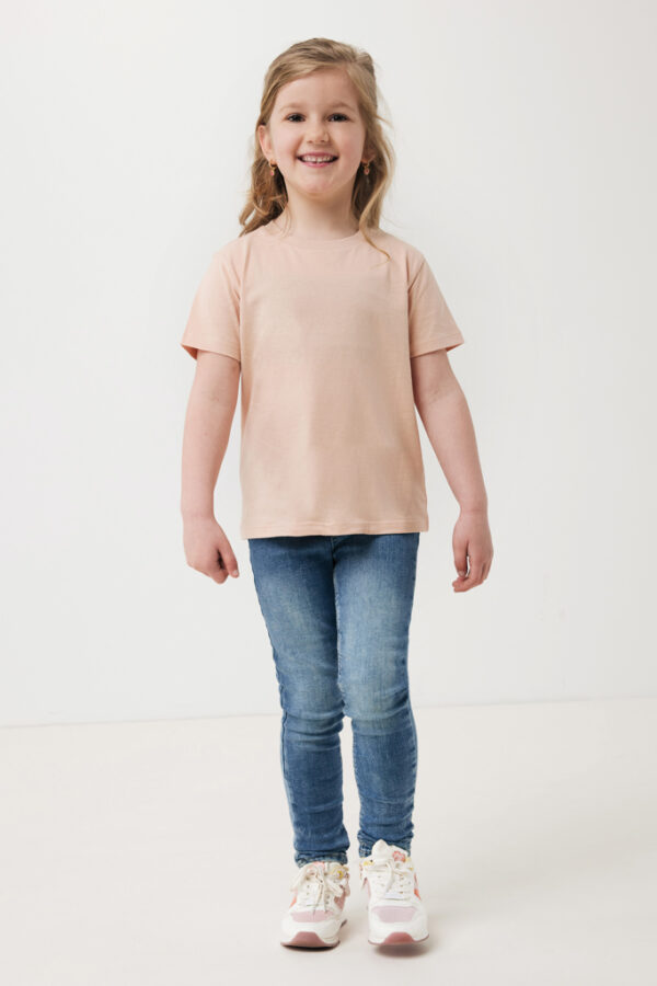 Iqoniq Koli kids lightweight recycled cotton t-shirt - Peach Nectar