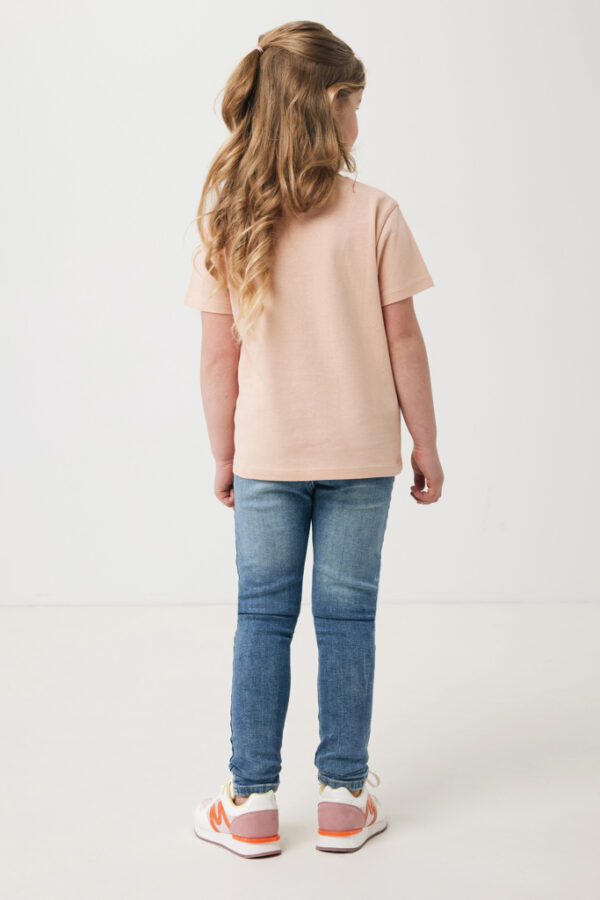 Iqoniq Koli kids lightweight recycled cotton t-shirt - Peach Nectar