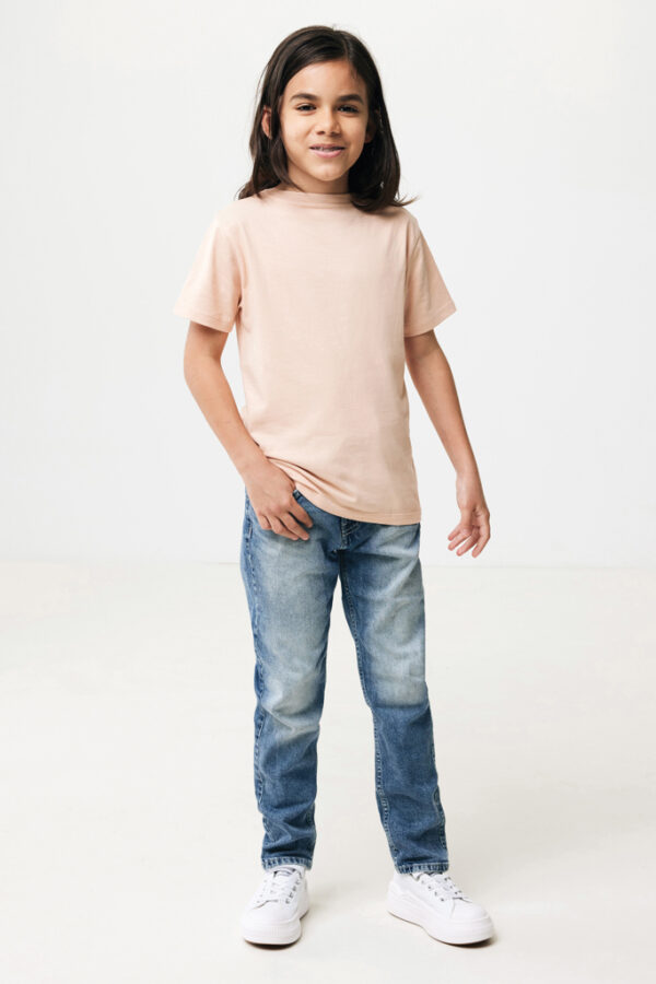 Iqoniq Koli kids lightweight recycled cotton t-shirt - Peach Nectar