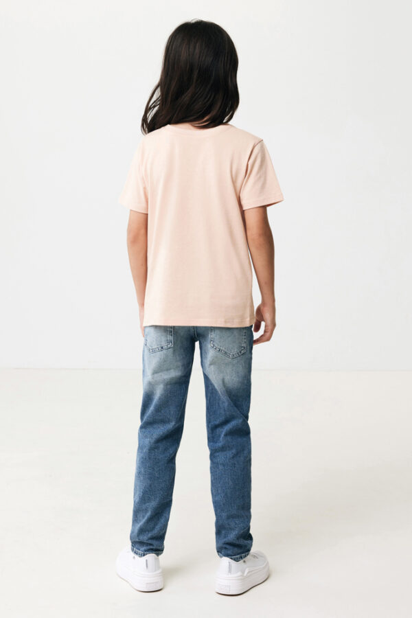 Iqoniq Koli kids lightweight recycled cotton t-shirt - Peach Nectar