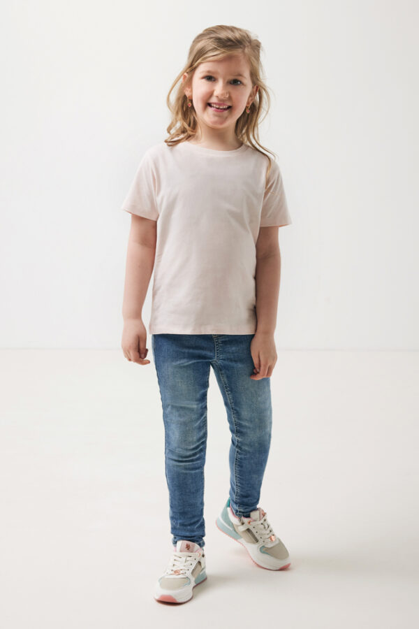 Iqoniq Koli kids lightweight recycled cotton t-shirt - Cloud Pink