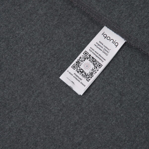 Iqoniq Manuel recycled cotton t-shirt undyed - Heather Anthracite