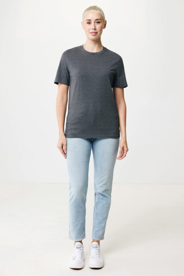 Iqoniq Manuel recycled cotton t-shirt undyed - Heather Anthracite