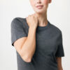 Iqoniq Manuel recycled cotton t-shirt undyed - Heather Anthracite