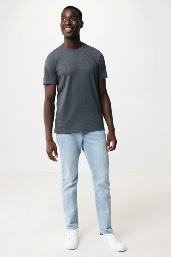 Iqoniq Manuel recycled cotton t-shirt undyed - Heather Anthracite