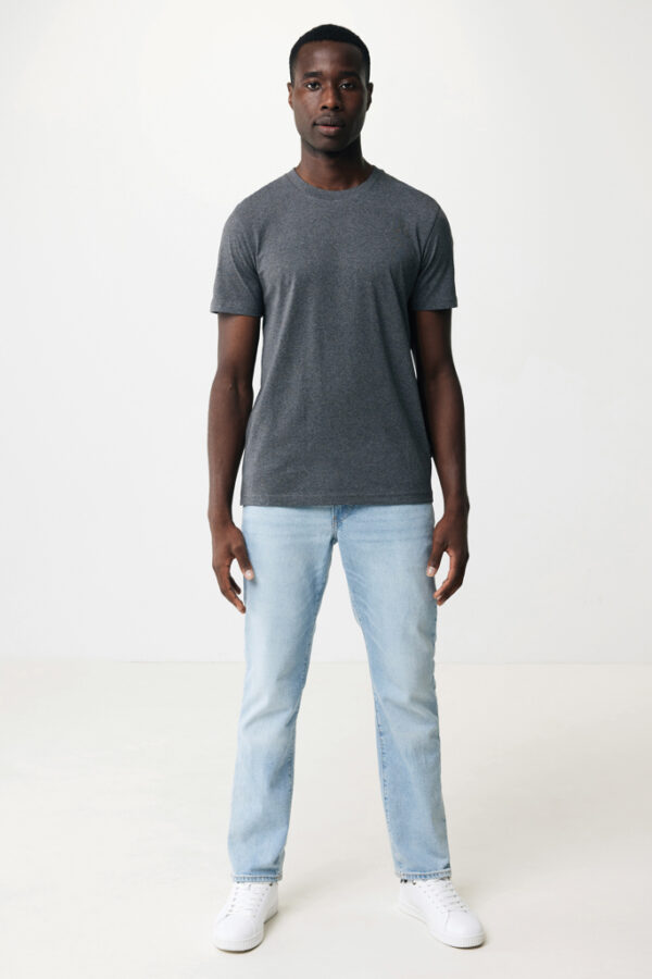 Iqoniq Manuel recycled cotton t-shirt undyed - Heather Anthracite