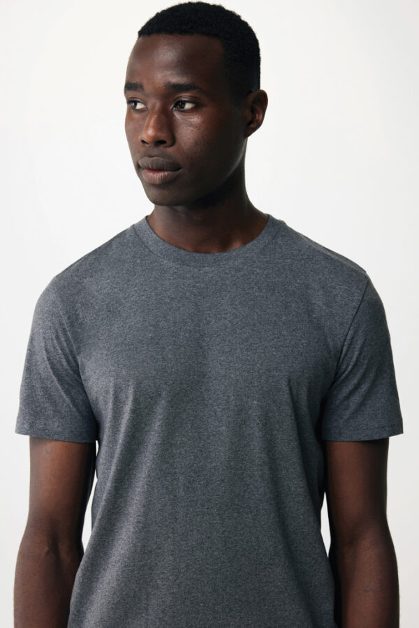 Iqoniq Manuel recycled cotton t-shirt undyed - Heather Anthracite