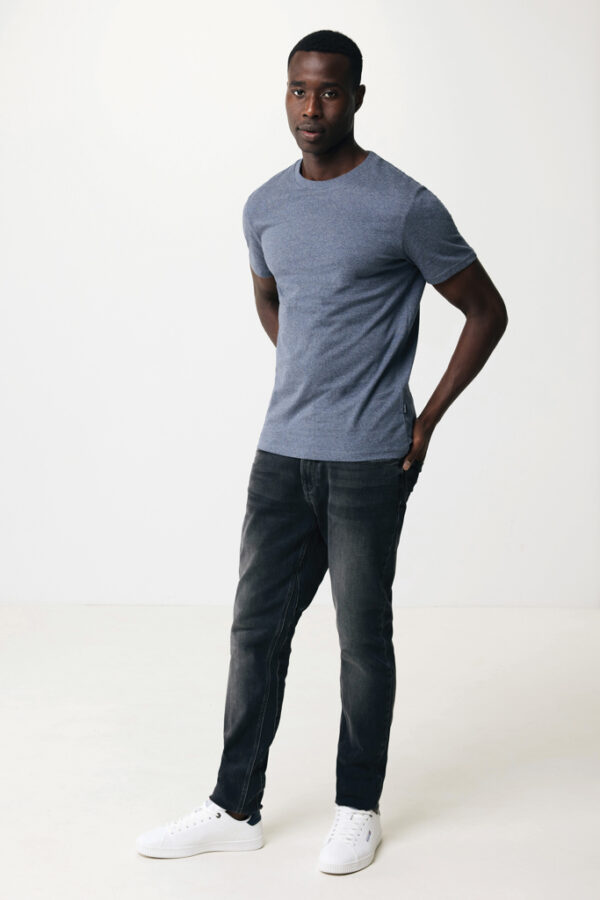 Iqoniq Manuel recycled cotton t-shirt undyed - Heather Navy