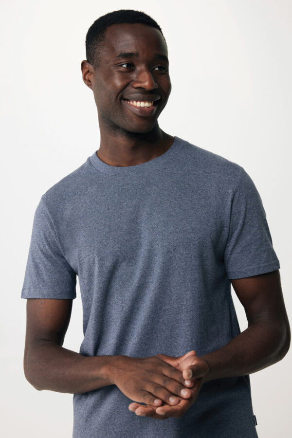 Iqoniq Manuel recycled cotton t-shirt undyed - Heather Navy