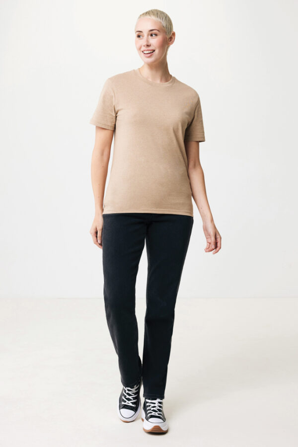 Iqoniq Manuel recycled cotton t-shirt undyed - Heather Brown