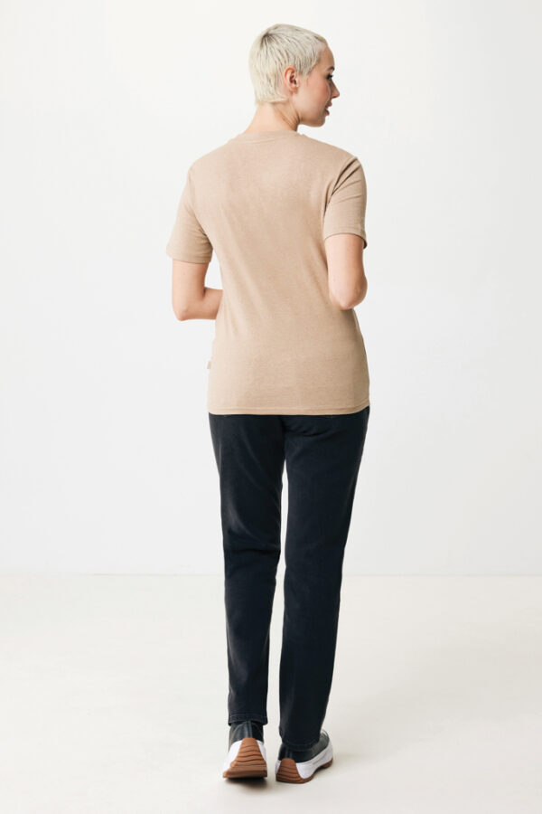 Iqoniq Manuel recycled cotton t-shirt undyed - Heather Brown