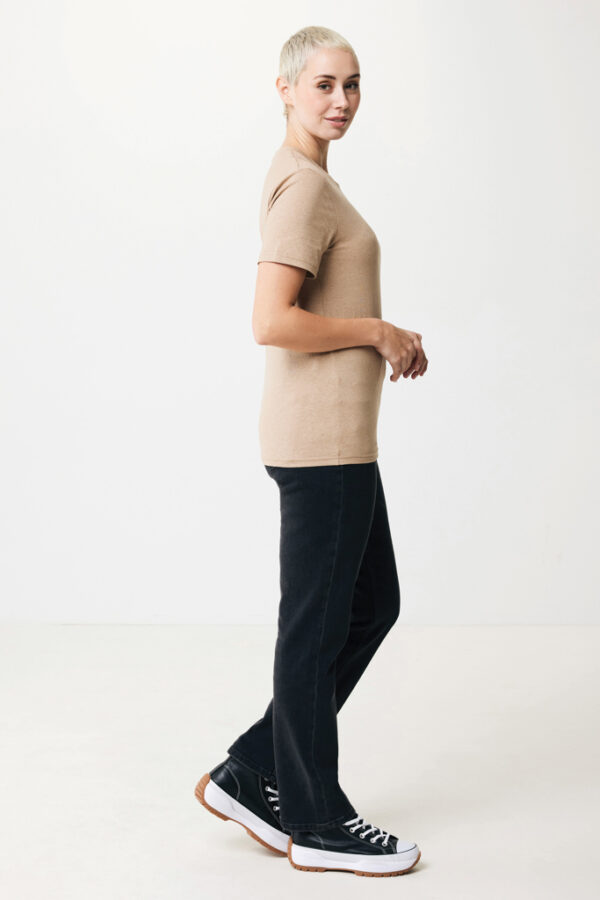 Iqoniq Manuel recycled cotton t-shirt undyed - Heather Brown