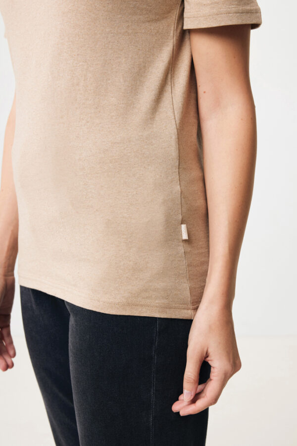 Iqoniq Manuel recycled cotton t-shirt undyed - Heather Brown