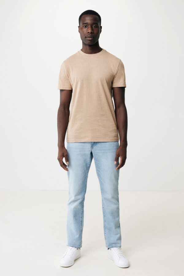 Iqoniq Manuel recycled cotton t-shirt undyed - Heather Brown