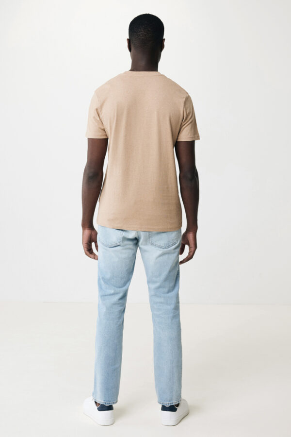 Iqoniq Manuel recycled cotton t-shirt undyed - Heather Brown