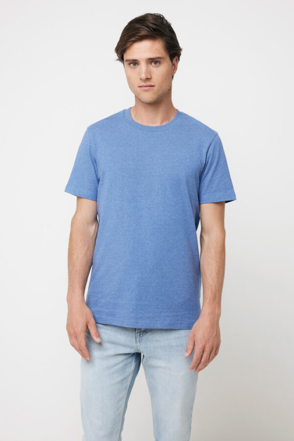 Iqoniq Manuel recycled cotton t-shirt undyed - Heather Blue