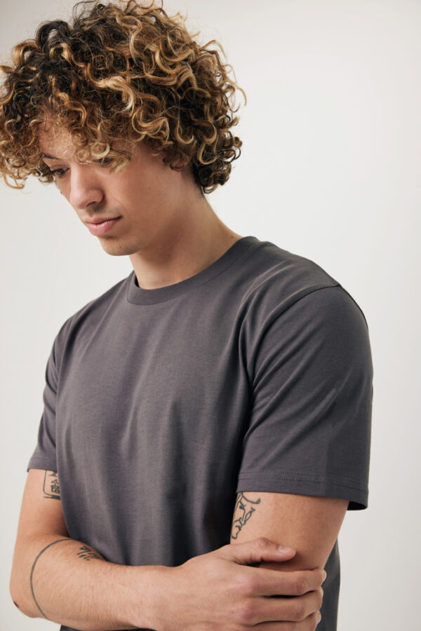 Iqoniq Brett recycled cotton t-shirt - Anthracite