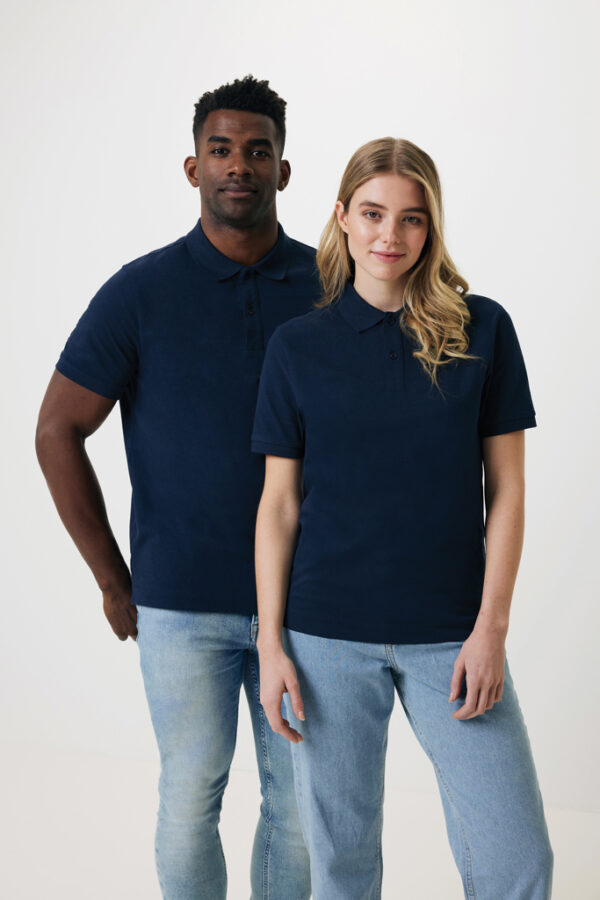 Iqoniq Yosemite recycled cotton pique polo - Navy