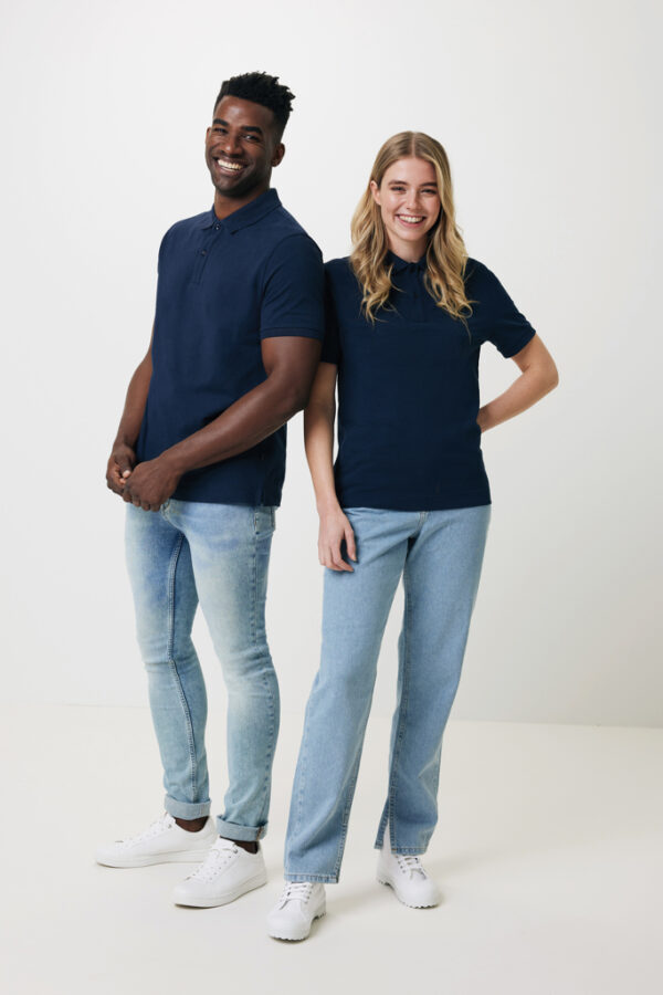 Iqoniq Yosemite recycled cotton pique polo - Navy